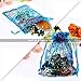 SumDirect 100Pcs 5x7 Inch Blue Coralline Drawstring Organza Bags, Jewelry Favor Pouches for Gift Wedding Party Festival