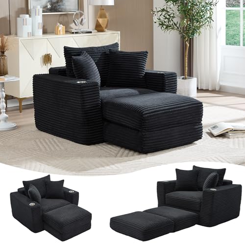 sofabedintheroom Boneless Chaise Lounge Chair Indoor, All-Foam Convertible Lounge Chair