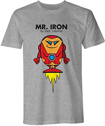 T-shirt pour homme Mr. Iron coupe confortable taille L gris pour masquer les imperfections