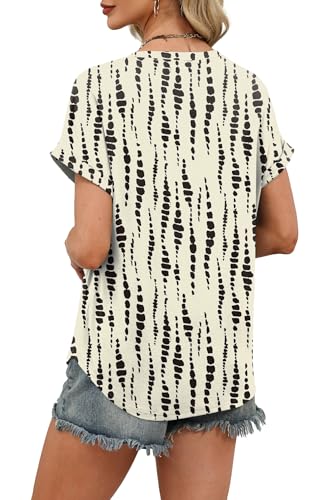 Image of WIHOLL Womens Blouses Spring Tops Short Sleeve Shirts Dressy Casual Summer Vacation Fashion Clothing 2026