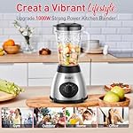 Countertop Blender, 1000W Professional Kitchen Blender for Shakes and Smoothies High Speed Ice Crusher Frozen Drinks 48 OZ Glass jar - Image 5