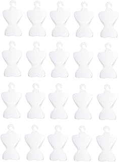Totority 200 Pçs Cabide Mini Brinquedos Mini Bonecas Do Bebê Manequim Boneca Roupas Manequim Boneca Vestido Prateleira De Exibição Boneca Menina Vestido Forma Busto Claro Modelo De Boneca