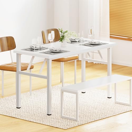 Image of DlandHome 39.4 Inch Small Folding Computer Desk for Home Office, White