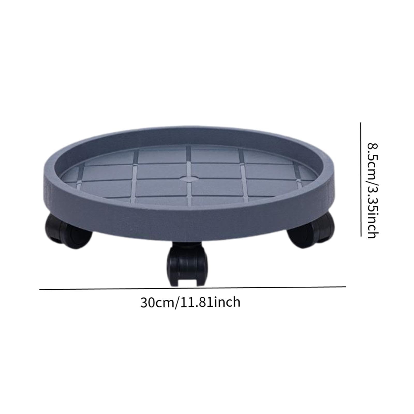 Baoblaze Support pour Plante avec roulettes, Chariot de Déplacement de Pots de Fleurs, Base Drainante, Support en Palette pour Plantes d'Intérieur et Arbres en Pot, Diamètre 30 Cm