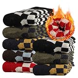 Heatuff Womens Thick Wool Socks Thermal Warm Winter Crew Socks 5 Pairs Multicolors