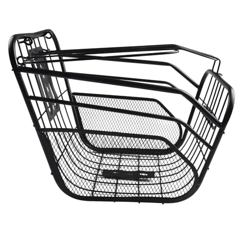 Panier de vélo avant à grande capacité avec support scooter stable