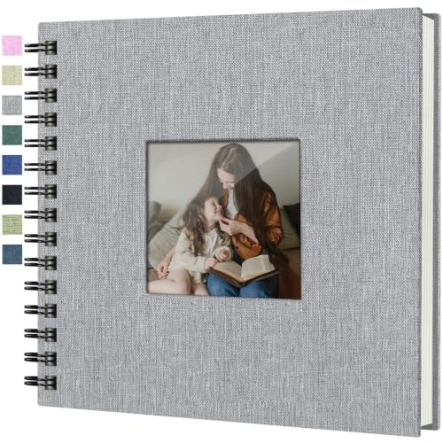 8" x 8" Popotop Linen Hardcover DIY Scrapbook Photo Album w/ Display Window