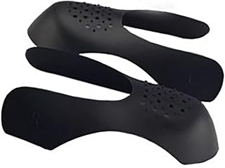 Toebox Crease Protectors, ABS Shoe Crease Protectors 20Pcs Venting Holes Cuttable for Sports (Black)