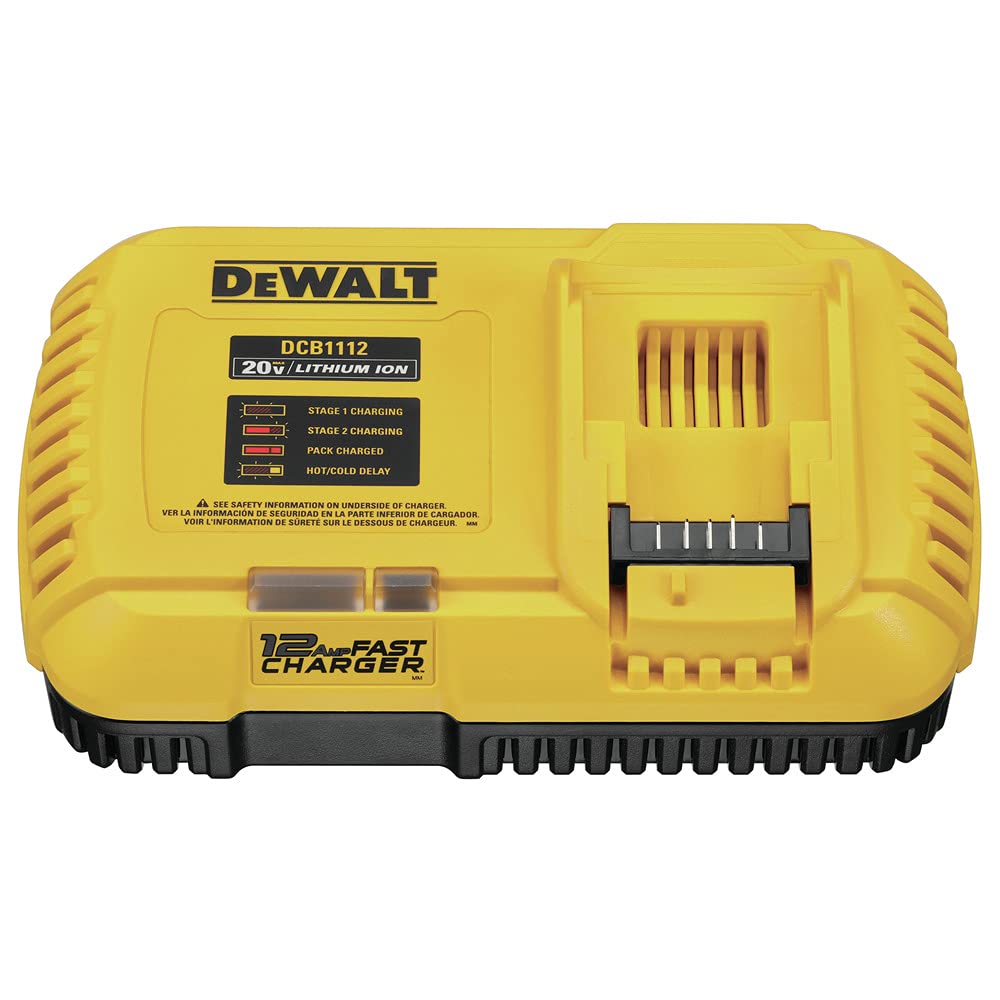 DEWALT Battery Charger, 20V + Flexvolt Fast Charger (DCB1112)