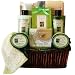 Green Tea Zen Calming Tea, Bath and Body Gift Basket Spa Set