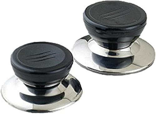 PZRT Mango universal de tapa de olla de 2 piezas, tornillo de montaje M5, para agujeros de montaje de 0.236 in, mango de olla de repuesto para