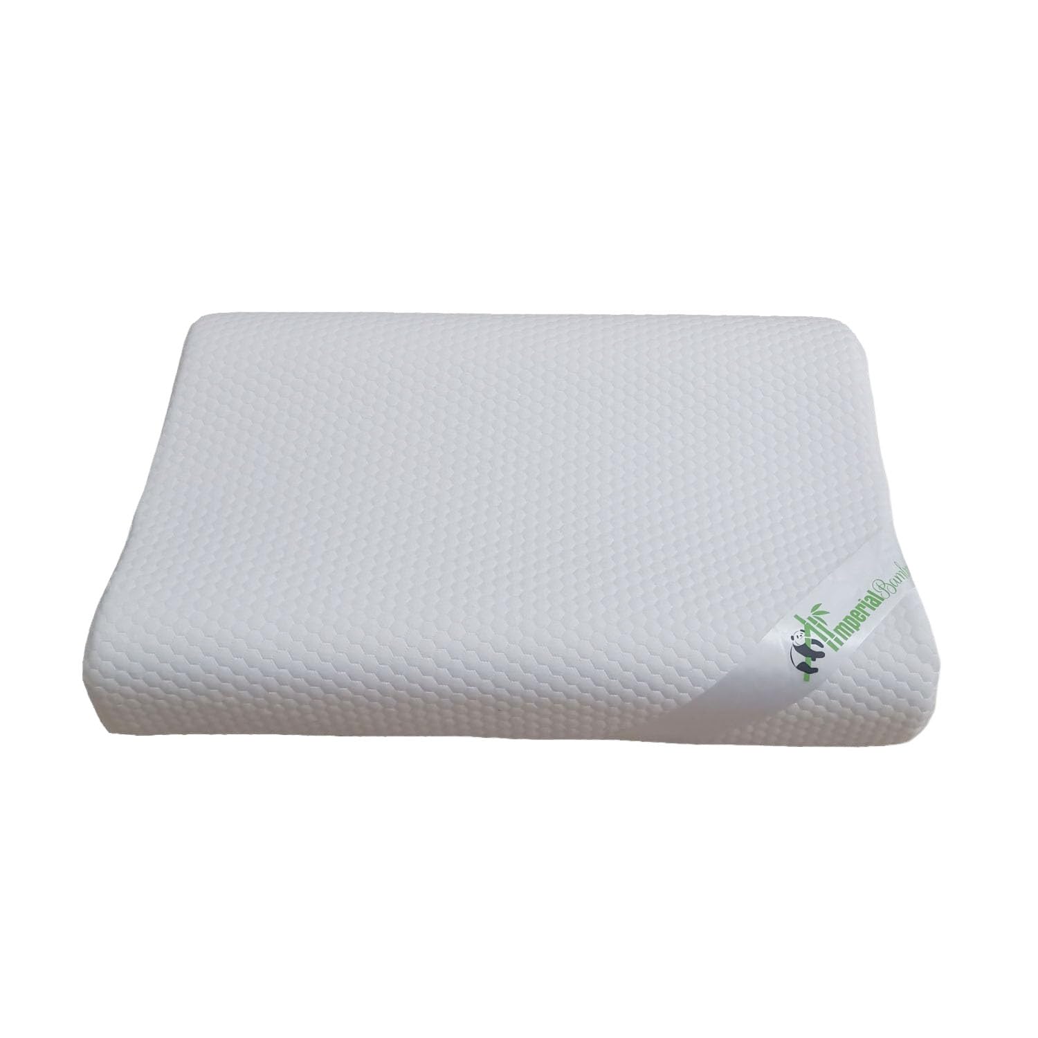 Imperial Bamboo Cervical Contour Memory Foam Pillow - Orthopedic Super Soft Support Hypoallergenic - Ergonomic Pillows For Pain Relief - Removable Washable Bamboo Fiber Cover 70×40cm Large Size