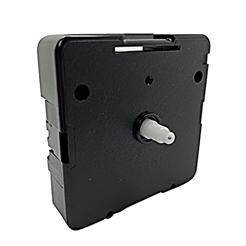 Standard UTS German Plastic Shaft Battery Operated Clock Movement IEC R6+ Black Setting Wheel Replacement Suitable Junghans Replacement (11mm Shaft - Faces Up To 1-2mm)