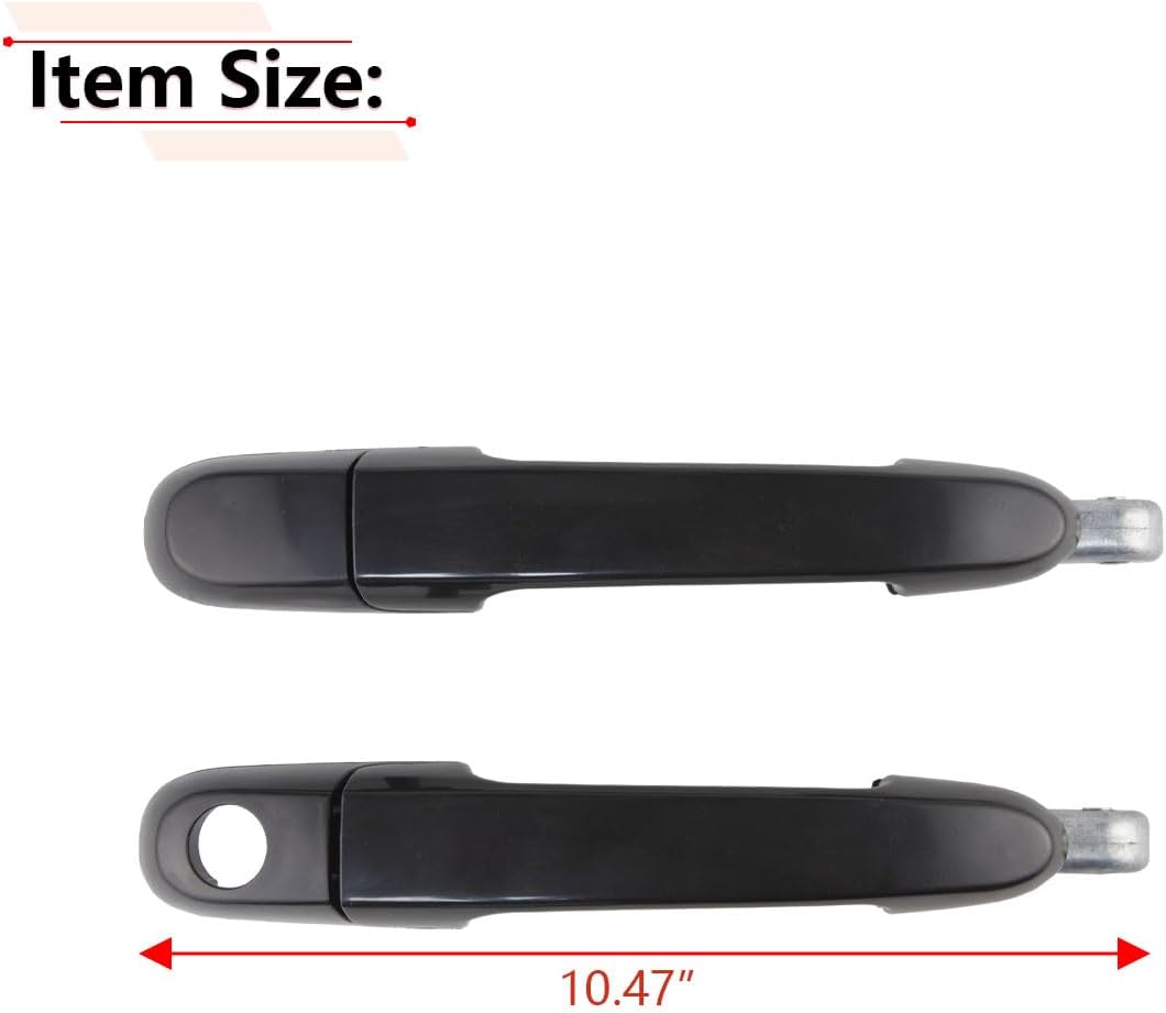 RLB-HILON 1Set Exterior Door Handle Compatible with Hyundai Accent 2006 to 2011 Year, for Dodge Attitude 2006 2007 2008 2009 2010 2011 Year