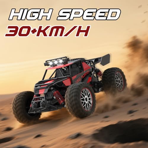 AsyPlaer High Speed 30+KM/H Remote Control Car, 1:14 RC Cars for Boys Age 8-12, 2.4 GHz All Terrain RC Truck, Ideal Gifts Off-Road RC Car for Adults Kids with 2 Rechargeable Batteries - image 3