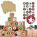 Produktbild Papierdrachen DIY Adventskalender 2025 - zum Befüllen - 24 Kisten zum Basteln - Rot grün - 24 braune Schachteln aus 400g/m²-Karton zum Aufstellen und Dekorieren - Boxen - Weihnachten