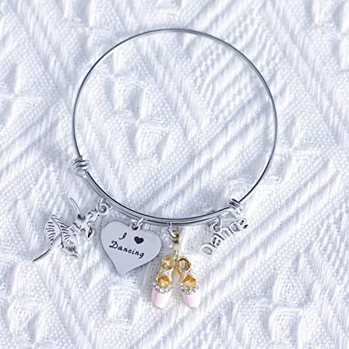 Image of Dance Bracelet Gifts Women Ballet Teacher Birthday Presents Dance Charm Dancer Bracelet