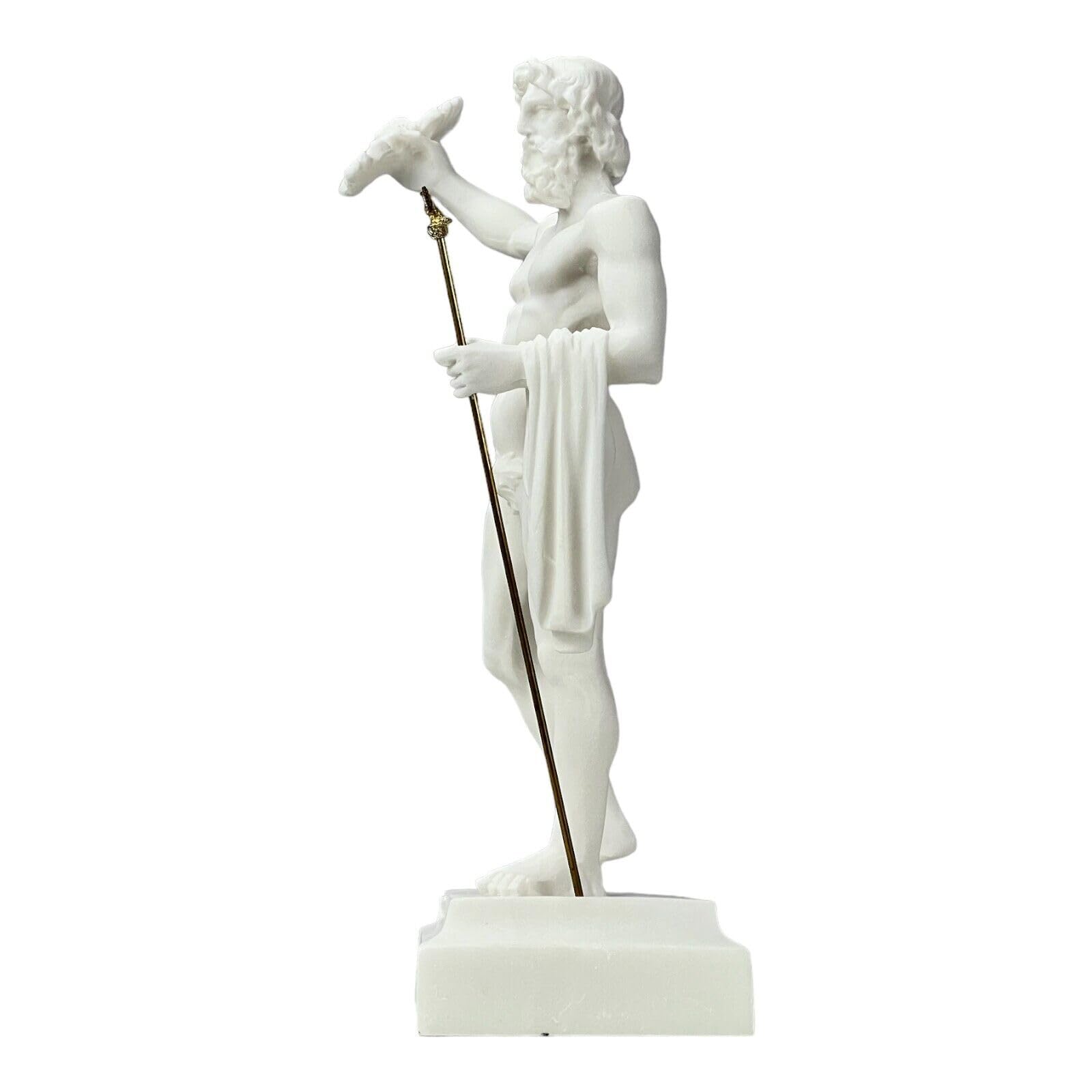 Zeus Giove Re degli Dei & Cielo con Thunderbolt Statua Greco-Romana Scultura
