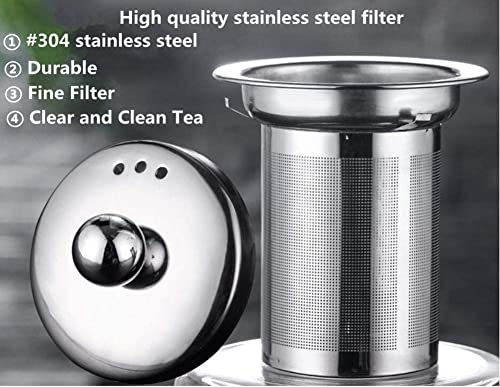 Image of Borosilicate Glass stovetop Kettle with Stainless Steel Infuser teapot to Infuse Tea Coffee Black Tea harbal kadha Tea Pot for Making Green Tea (Square Teapot 750 ML)