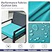 IPYNBAP Outdoor Chair Cushions Set of 4,Waterproof Outdoor Seat Cushions for Patio Furniture,Patio Chair Cushion with Handle and Ties, Square Out Door Chair Pads,19