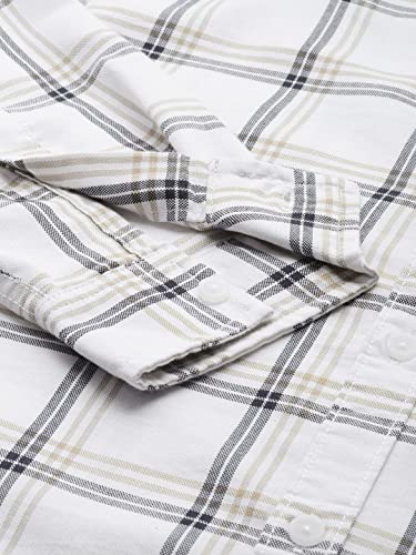 Image of The Indian Garage Co Men Regular Fit Checkered Full Sleeves Cutaway Collar Casual Shirt