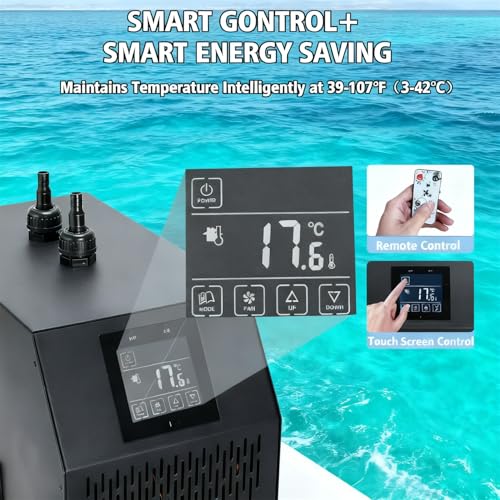 Chłodziarka do wody do kąpieli lodowej, 600W chłodziarka do wody do zimnej kąpieli z zewnętrznym filtrem i zanurzalną pompą, uniwersalny system chłodzenia z wyświetlaczem LED