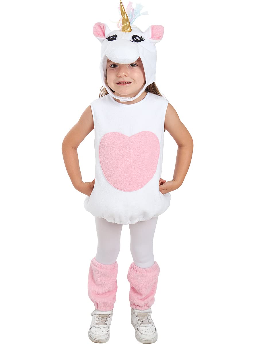 Funidelia | Disfraz de unicornio peluche para niño Originales & Divertidos - Disfraz para niños y divertidos accesorios para Fiestas, Carnaval y Halloween - Multicolor