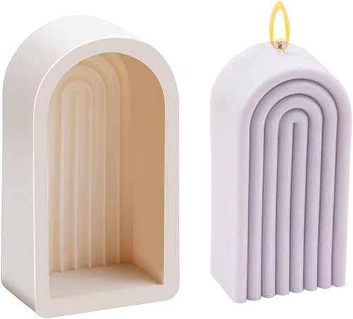 Rainbow Shaped DIY Candle Mould, High-Quality Silicone, Easy Release, Heat-Resistant, Ideal for Paraffin, Soy and Beeswax, Perfect for Home Crafting and Gift-Making