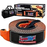 Recovery Tow Strap with Reinforced Loops 3' x 20ft Heavy Duty 35000 LBS Break Strength Emergency Recovery Tow...