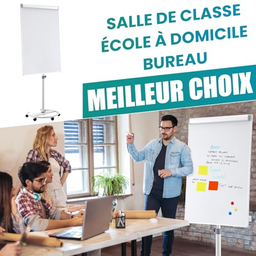 Tableau blanc magnétique effaçable à sec SWANCROWN paperboard mobile avec piétement - 6