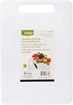 Luciano Housewares Durable Plastic Cutting Board, Chopping Board for Kitchen Use, Ideal for Cutting Vegetables, Fruits, and Meats, Kitchen Essentials, White, 13.25" x 10"
