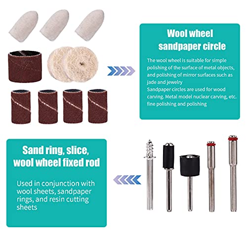 Eagles Rotary Tool Kit, 228Pcs 1/8" Universal Rotary Tool Bits for Sanding, Polishing, Cutting, Carving Wood, Stone, Jewelry, Glass, Ceramic Compatible with Dremmel Tool Kit