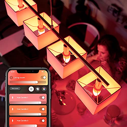 Philips Hue White & Color Ambiance E14 LED Lampe Einzelpack, dimmbar, bis zu 16 Millionen Farben, steuerbar via App, kompatibel mit Amazon Alexa (Echo, Echo Dot) [Energieklasse A] 2