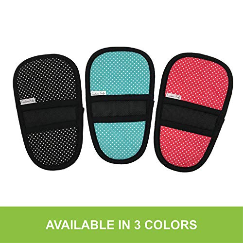 Cuchina Safe Heat Resistant Oven Mini Mitts with Pot Holder Pouch - 3 Piece Set (Black)