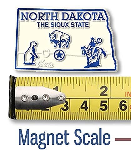 Imán decorativo de North Dakota pequeño miniatura 2