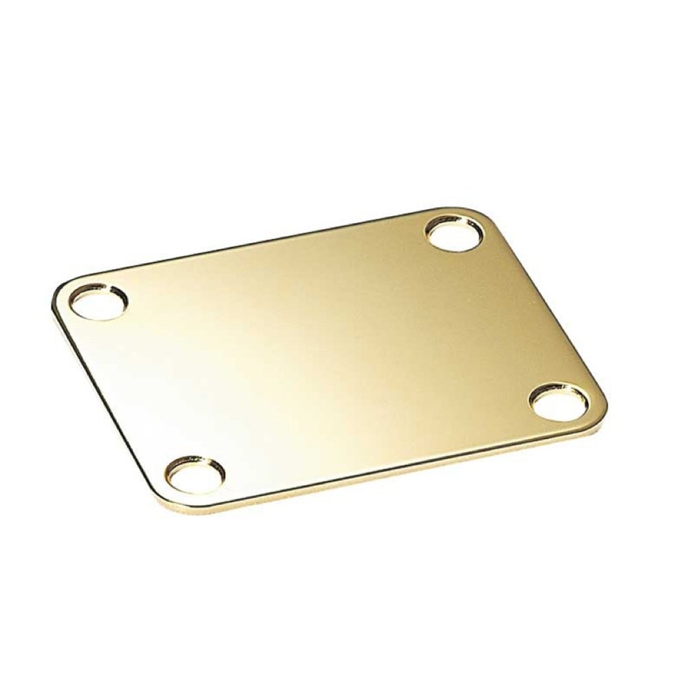 Allparts AP-0600 STANDARD NECKPLATE 4-hole neck plate for Electric Guitar - Colour: Gold