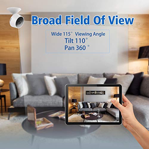 Telecamera IP WLAN, AUQUSH 1080P FHD Mini WiFi con...