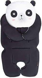 BabyMoor Baby Cooling Pad - Bear Liner Seat Pad for Car, Multifunctional Seat Stroller Insert, Breathable Pillow Head Rest, Black