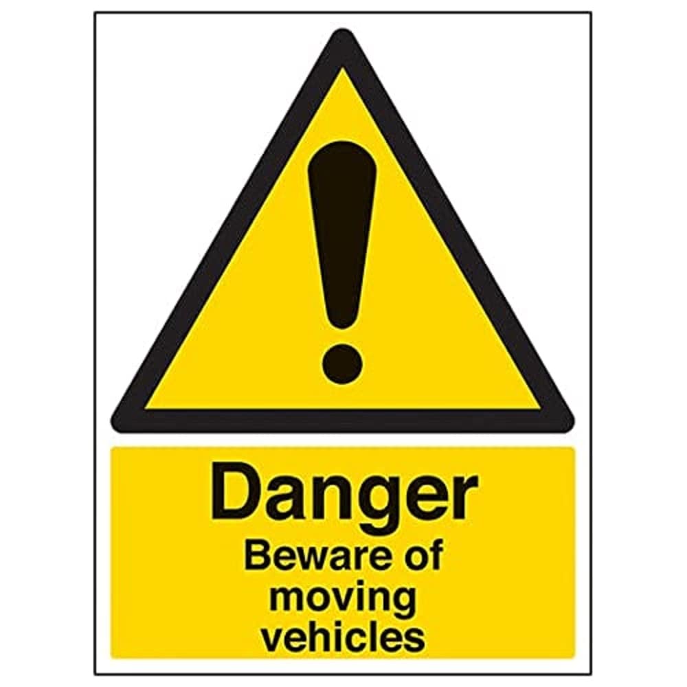 Warning Vehicle- Danger Beware Of Moving Vehicles - 300 X 400mm, Multi, 300x400mm