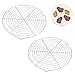 Prmape 2 Pcs Grille de Refroidissement Pâtisserie, 32.5cm Grille de Refroidissement Ronde en Inox, Grille Patisserie Glacage pour Le Ménage Pâtisserie Café Restaurant