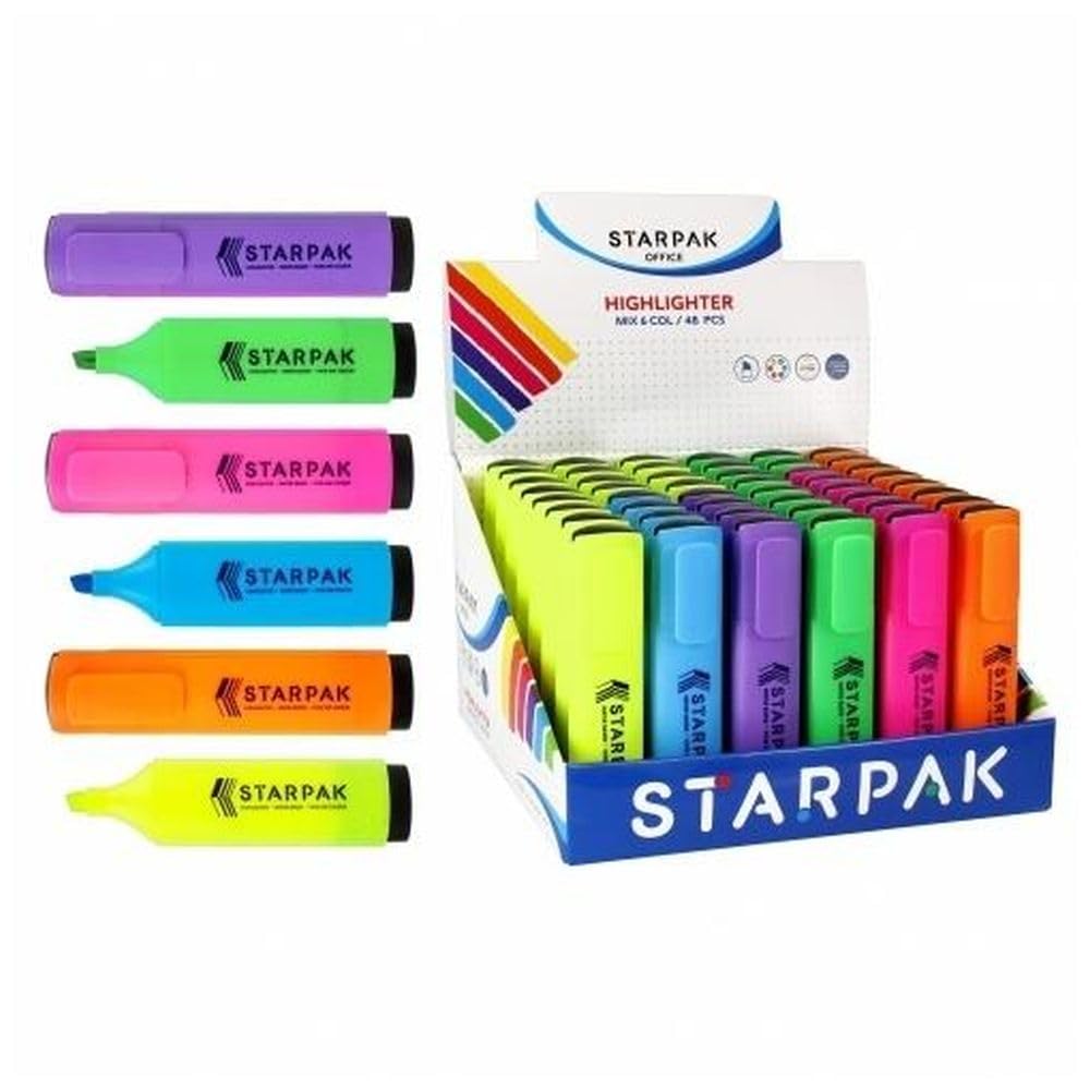 Starpak Marcador fluorescente, 6 colores mezclados