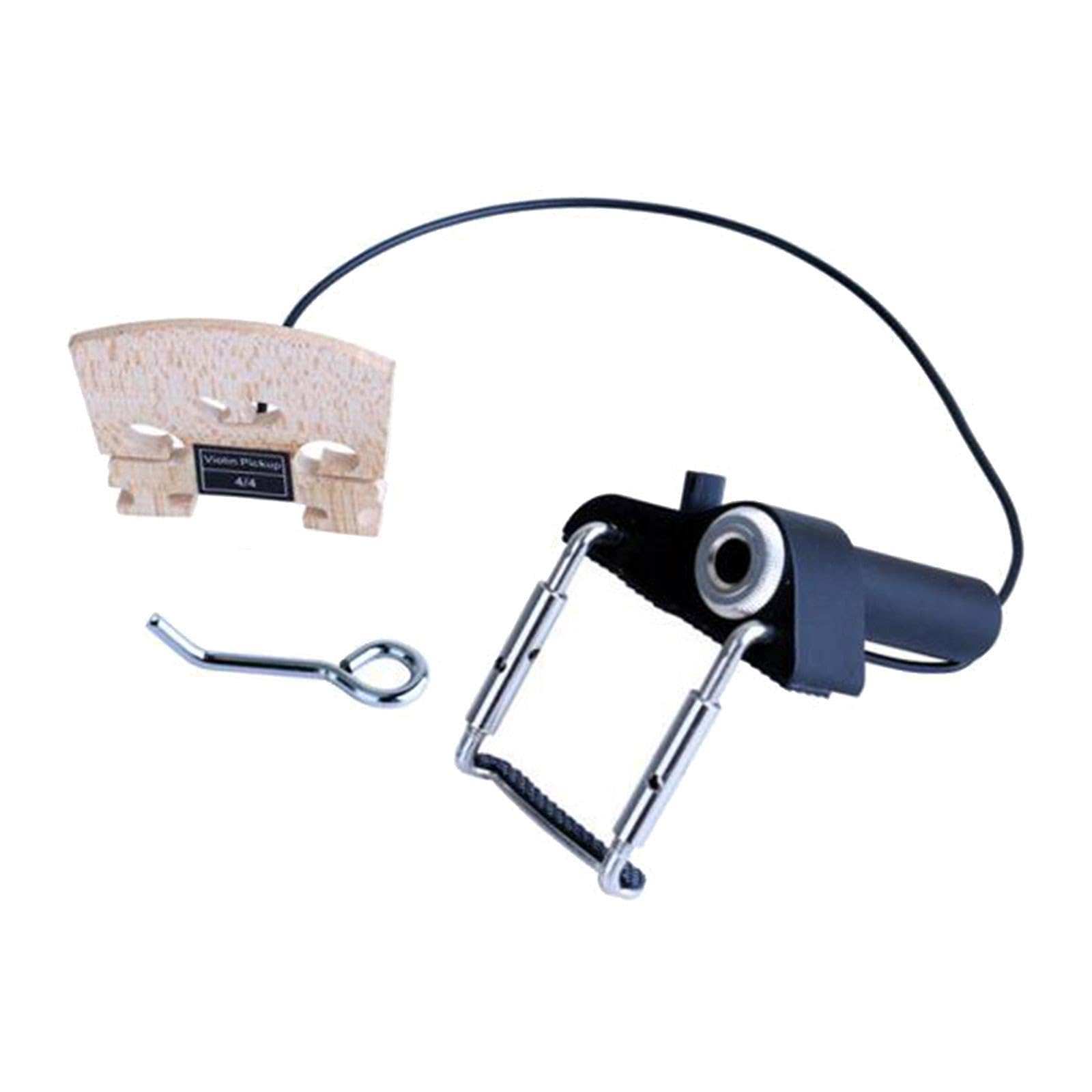 MagiDeal Pickup per violino, pickup per microfono a contatto piezoelettrico passivo, controllo del volume per banjo per chitarra