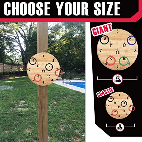 JST GAMEZ Ring Toss Wall Games for Kids and Adults Indoor Outdoor Fun Hook Ring Toss Wall Ring Tossing Game - Thumbnail 5