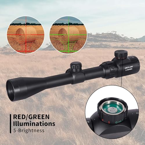 Goetland Air Rifle Scope 3-9x40 EG Red Green Illuminated Crosshair SFP Mounts for Air Gun Airsoft Crossbow Hunting Tactical - Image 6