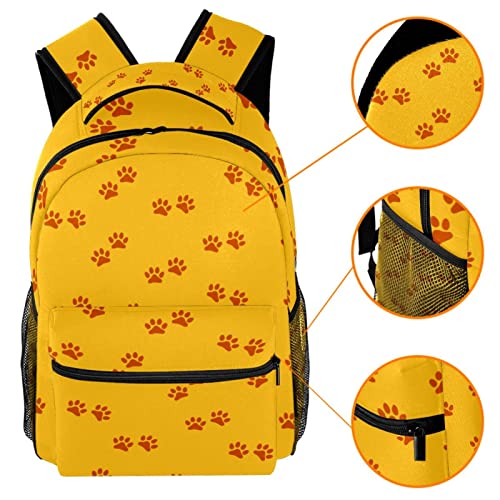 Sac à dos pattes de chat orange ludique pour petits voyageurs - 3