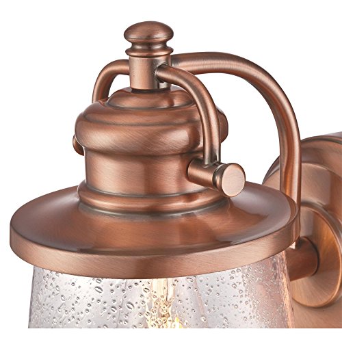Westinghouse-6361000-Emma-Jane-One-Light-Washed-Copper-Finish-with-Clear-Seeded-Glass-Outdoor-Wall-Fixture-White Westinghouse 6361000 Emma Jane One Light Washed Copper Finish with Clear Seeded Glass Outdoor Wall Fixture White