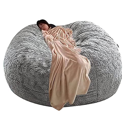 Duradero y cómodo puf para Silla, Funda de sofá Suave, Muebles de Sala de Estar, Fiesta, Ocio, cojín Redondo Gigante, Funda de Cama, sin Relleno