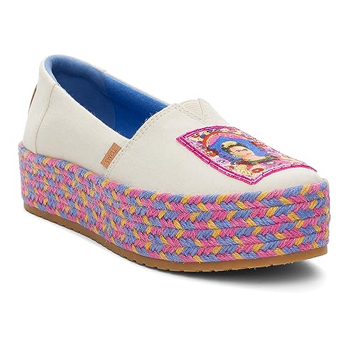 Image of TOMS Women's Valencia Denim Plaform Espadrille Flat Platform