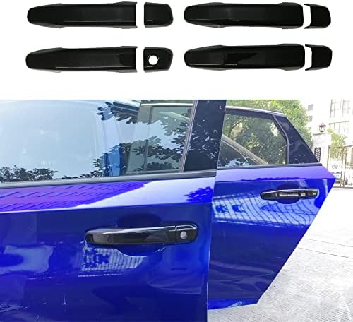 AOKIO Bright Black Exterior Door Handle Cover Trim for Honda Accord Sedan 10th Gen 2018 2019 2020 2021 2022 (Without Smart Keyhole)