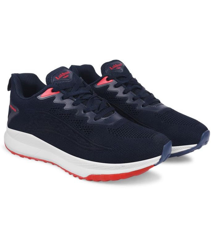Image of Lakhani aashirwad Men's Sports Shoes | Lightweight Breathable Running Shoes for Men | Flynet Upper, Phylon Sole | Flexible, Comfortable Lace-Up Athletic Shoes